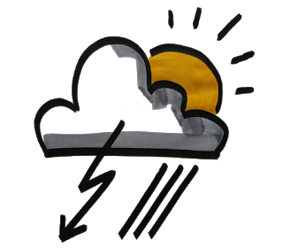 Stormy weather with sun